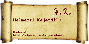 Helmeczi Kajetán névjegykártya
